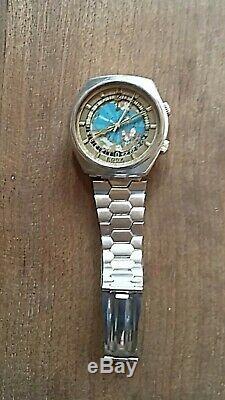 Edox Geoscope Automatic World Time 24 Hour Map Dial Swiss 2774 See Video