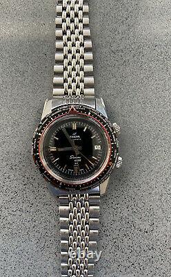 Enicar Sherpa Guide 33 Jewel Mint Condition Vintage GMT World Time Watch