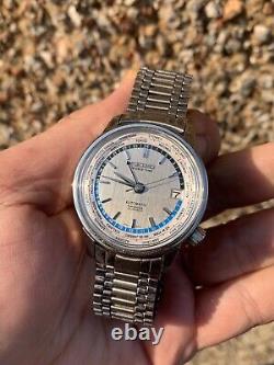 FANTASTIC! 1967/06 Vintage Seiko 6217-7000 world time gmt mens watch 37,5mm