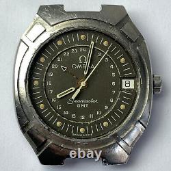 FAULTY OMEGA GMT Seamaster Polaris Watch 396.1122 cal. 1449 mens world time
