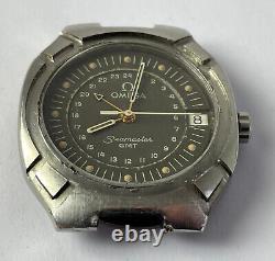 FAULTY OMEGA GMT Seamaster Polaris Watch 396.1122 cal. 1449 mens world time