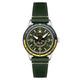 FLYBOY AIRMASTER GMT AUTOMATIC Green / Leather Green Dial Wristwatch AV-4128-0
