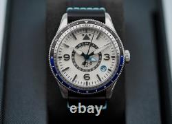 FLYBOY AIRMASTER GMT AUTOMATIC Hard to find white dial with black/blue bezel