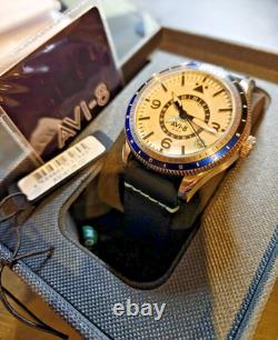 FLYBOY AIRMASTER GMT AUTOMATIC Hard to find white dial with black/blue bezel