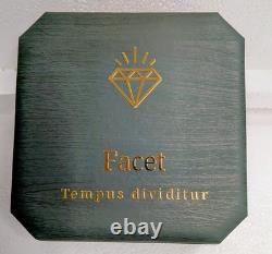 Facet GMT master mens watch with beveled bezel