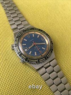 Falcon worldtime diver GMT men's wristwatch