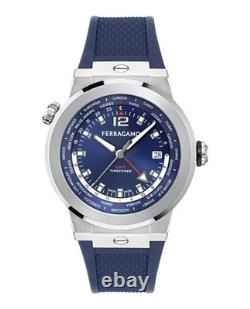 Ferragamo F-80 GMT Worldtime Men's Watch, Swiss Made Luxury Designer Watch for