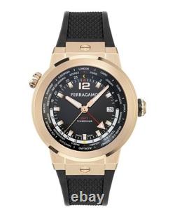 Ferragamo F-80 GMT Worldtime Men's Watch, Swiss Made Luxury Designer Watch for