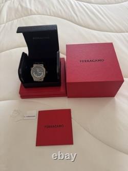 Ferragamo F-80 GMT Worldtime Silicone Watch 43mm
