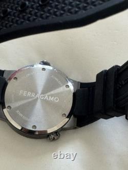 Ferragamo F-80 GMT Worldtime Silicone Watch 43mm