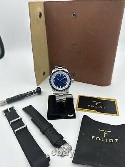 Foliot Stratonaut Gmt Rare Blue Dial! Full Set