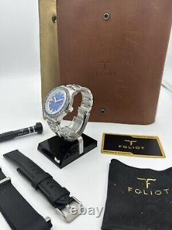 Foliot Stratonaut Gmt Rare Blue Dial! Full Set