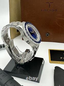 Foliot Stratonaut Gmt Rare Blue Dial! Full Set