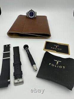 Foliot Stratonaut Gmt Rare Blue Dial! Full Set