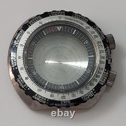 For Parts 1960's Sandoz Super Compressor Gmt World Time Case Model Ref 225204