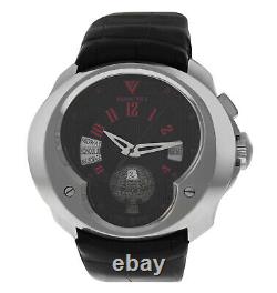 Franc Vila Universal Timezone GMT FVa5 Date Stainless Steel 49MM Men's Watch