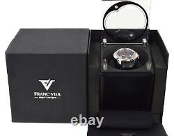 Franc Vila Universal Timezone GMT FVa5 Date Stainless Steel 49MM Men's Watch