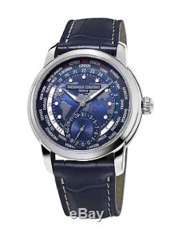 Frederique Constant FC-718NWM4H6 World Timer Automatic 42mm Leather Men's watch