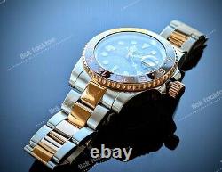 Full Automatic Diver GMT NH34 Mod Watch Root Beer Meteorite Sapphire Excellent