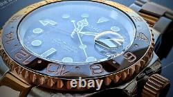 Full Automatic Diver GMT NH34 Mod Watch Root Beer Meteorite Sapphire Excellent