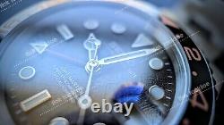 Full Automatic Diver GMT NH34 Mod Watch Root Beer Meteorite Sapphire Excellent