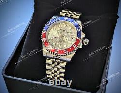 Full Automatic Diver GMT Seiko NH34 Mod Watch MeteoritePepsi Sapphire Excellent