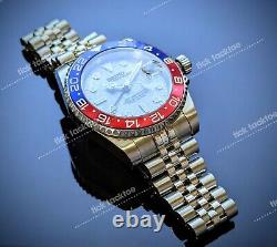 Full Automatic Diver GMT Seiko NH34 Mod Watch MeteoritePepsi Sapphire Excellent