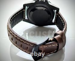 Full Automatic Diver black Red Sub GMT NH34A Mod Watch 40mm Sapphire World Time