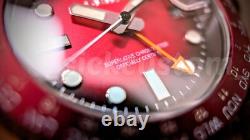 Full Automatic Diver black Red Sub GMT NH34A Mod Watch 40mm Sapphire World Time