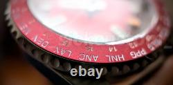 Full Automatic Diver black Red Sub GMT NH34A Mod Watch 40mm Sapphire World Time