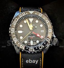 Full Automatic Lume GMT Black Yellow Diver 41mm Mod NH34A SAPPHIRE Excellent