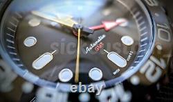 Full Automatic Lume GMT Black Yellow Diver 41mm Mod NH34A SAPPHIRE Excellent