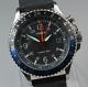 Full Set Near MINT TIMEX Three GMT TW2R43600 Date Black Dial Mens Watch JAPAN