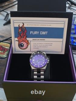 Fury Gmt Deep Purple Dial. Titanium Band. Mint Condition. Automatic 42mm
