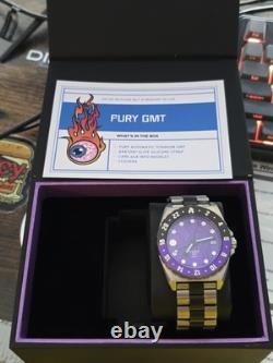 Fury Gmt Deep Purple Dial. Titanium Band. Mint Condition. Automatic 42mm