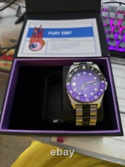 Fury Gmt Deep Purple Dial. Titanium Band. Mint Condition. Automatic 42mm