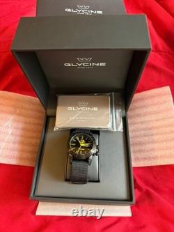 GLYCINE GL1028 Watch GMT Military Airman Black
