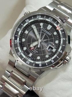 GMT? Citizen Eco-Drive Silver Stainless Steel Men's Watch 44MM BJ7140-53E $550