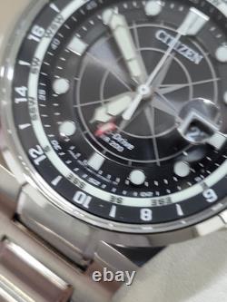 GMT? Citizen Eco-Drive Silver Stainless Steel Men's Watch 44MM BJ7140-53E $550