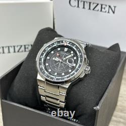 GMT? Citizen Eco-Drive Silver Stainless Steel Men's Watch 44MM BJ7140-53E $550