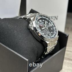 GMT? Citizen Eco-Drive Silver Stainless Steel Men's Watch 44MM BJ7140-53E $550