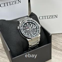 GMT? Citizen Eco-Drive Silver Stainless Steel Men's Watch 44MM BJ7140-53E $550