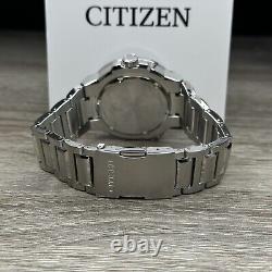 GMT? Citizen Eco-Drive Silver Stainless Steel Men's Watch 44MM BJ7140-53E $550