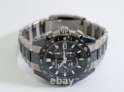 GRAND SEIKO Spring Drive GMT SBGC223 Watch Men Automatic Black Silver