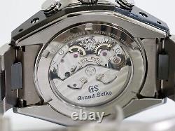 GRAND SEIKO Spring Drive GMT SBGC223 Watch Men Automatic Black Silver