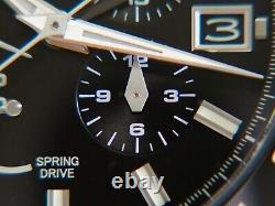 GRAND SEIKO Spring Drive GMT SBGC223 Watch Men Automatic Black Silver