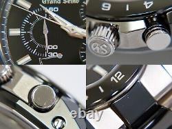 GRAND SEIKO Spring Drive GMT SBGC223 Watch Men Automatic Black Silver