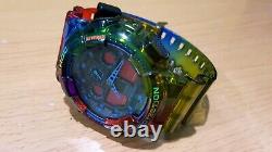 G-Shock GA-100 Gummy Rainbow Muticolor Rasta Jelly Red Screen Only 1 Customized