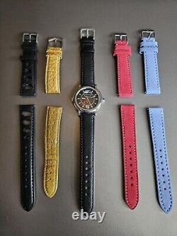 Gerald Genta Night & Day GMT Travel Timer with Patch and 5 Straps Rare + Iconic