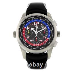 Girard Perregaux WW. TC 4980 Blue Red Dial Chronograph GMT43mm Titanium Watch